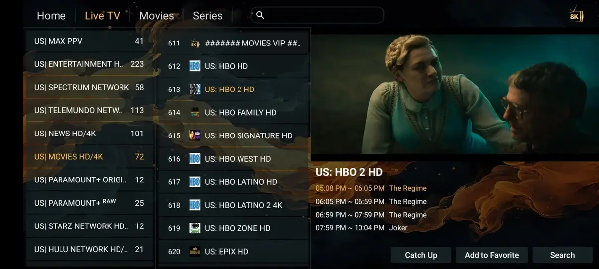 TVOXAR IPTV interface preview 1