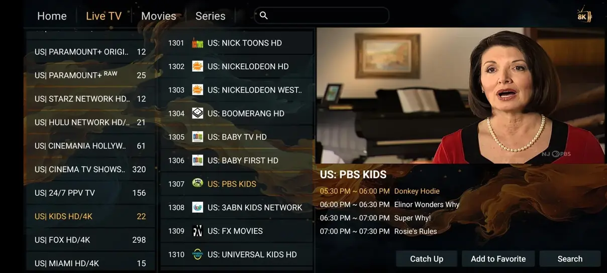 TVOXAR IPTV interface preview 4