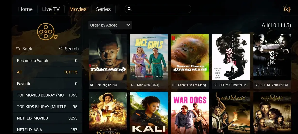 TVOXAR IPTV interface preview 5