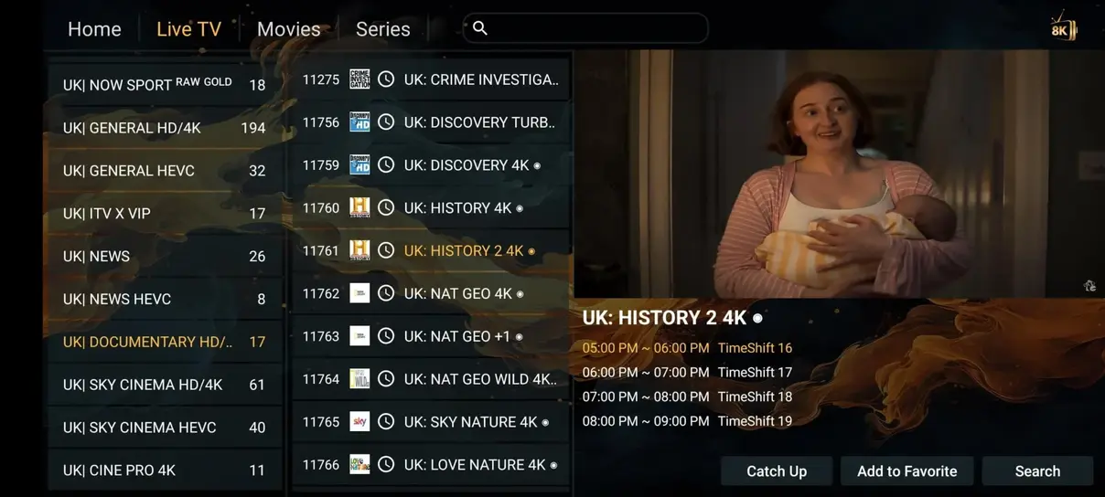 TVOXAR IPTV interface preview 7