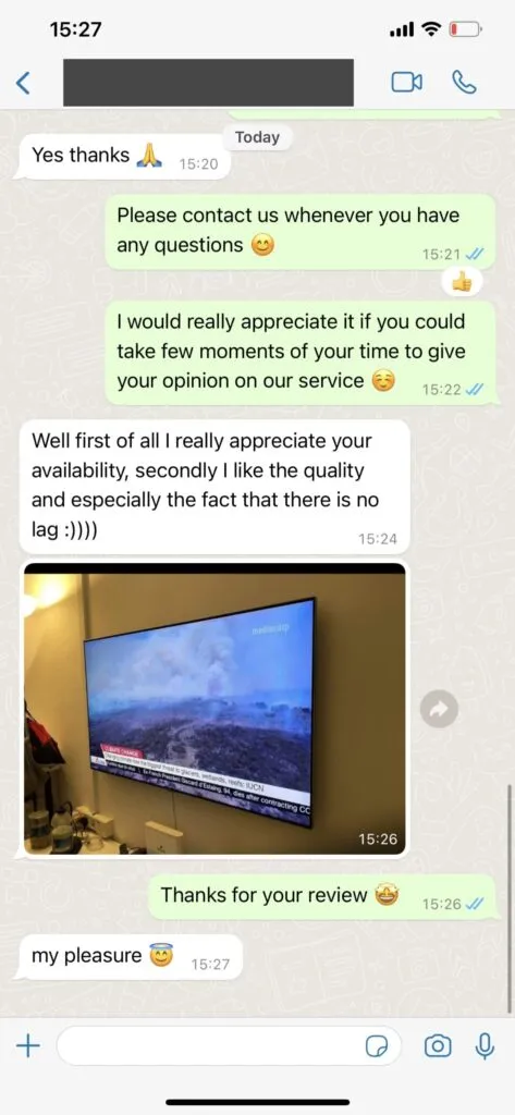TVOXAR WhatsApp support screenshot 2